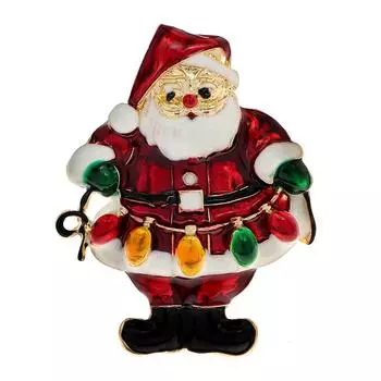 Новые эмалированные броши Санта-Клауса для женщин, креативный мультяшный рисунок, зимнее пальто, рождественские булавки, модные украшения