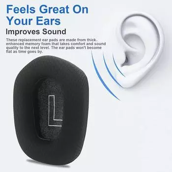 Новые амбушюры для наушников, амбушюры из пены с эффектом памяти, чехол, накладки для наушников, запасные части для ремонта для Logitech G733 G335