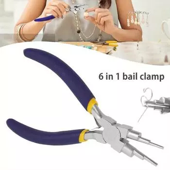 Новые антикоррозийные шестисекционные ювелирные плоскогубцы, ювелирные плоскогубцы 6 в 1, ювелирные плоскогубцы ручной работы, круглые ручные плоскогубцы для моделирования красный