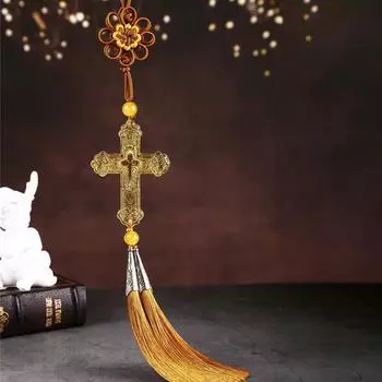 Новые автомобильные аксессуары, креативный и изысканный интерьер, подвеска в виде хрустального креста, оригинальное украшение из нефрита для автомобиля