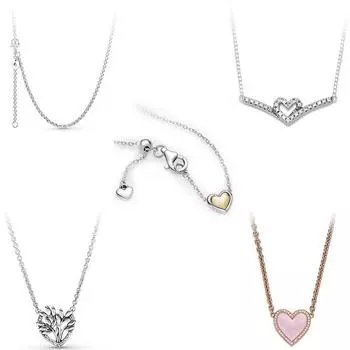 Новые аксессуары для бижутерии 925 пробы, женские ювелирные изделия, дизайнерские ожерелья из стерлингового серебра 925 пробы, оптовая продажа Joyas 45cm