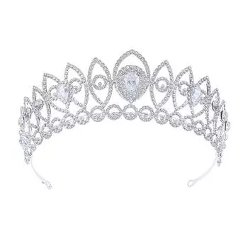 Новые аксессуары для волос в виде свадебной короны, модные и высококачественные свадебные аксессуары со стразами и цирконом, большая свадебная корона