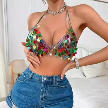 Новые аксессуары модные и сексуальные многослойные цветные каплевидные бюстгальтеры универсальное ожерелье женская цепочка для тела сексуальная одежда one size fits all разноцветный