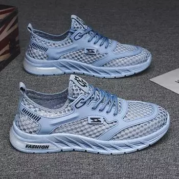 Новые ажурные дышащие повседневные универсальные сетчатые кроссовки с мягкой подошвой и износостойкой беговой сеткой для спорта и модной обуви 39