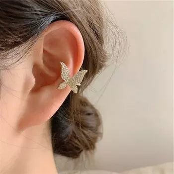 Новые бабочки кристалл циркон ушные клипсы мода без отверстий для ушей женские праздничные подарки для вечеринок как