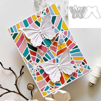 Новые бабочки металлическая резка штампованная рамка для скрапбукинга фотоальбом украшения резьба ручная работа бумажная открытка One Size серебряный