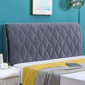 Новые байковые чехлы на изголовье кровати, мягкая сумка, спинка изголовья кровати, пылезащитное покрывало на кровать, европейский сплошной цвет, защита для покрывал в клетку W120 x H65cm