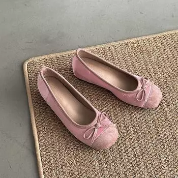 Новые балетки с плоской подошвой и неглубоким носком для женщин излучают повседневный и элегантный стиль 35 розовый