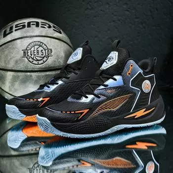 Новые баскетбольные кроссовки для молодежи практичные ботинки для улицы обувь для спорта на цементе для детей старшего возраста баскетбольные кроссовки для молодежи 35