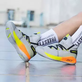 Новые баскетбольные кроссовки Дышащие мужские кроссовки износостойкие амортизирующие боевые противоскользящие студенческие спортивные кроссовки 43