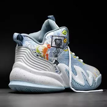 Новые баскетбольные кроссовки мужские, актуальные боевые, для учеников средних школ, для тренировок, соревнований в помещении и на открытом воздухе, синие кроссовки, спортивные кроссовки для бега 35