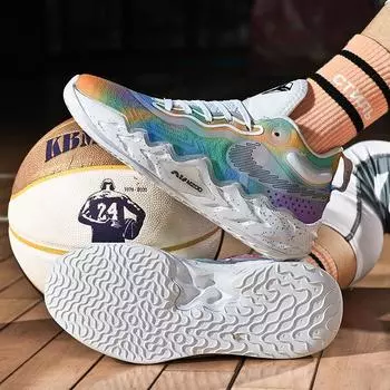 Новые баскетбольные кроссовки мужские износостойкие амортизирующие с низкой помощью фактический бой студенческий отскок профессиональная спортивная обувь 40