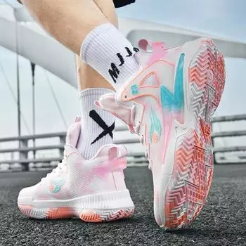 Новые баскетбольные кроссовки мужские летние легкие повседневные спортивные кроссовки дышащая сетка подростковые студенческие настоящие боевые кроссовки 35