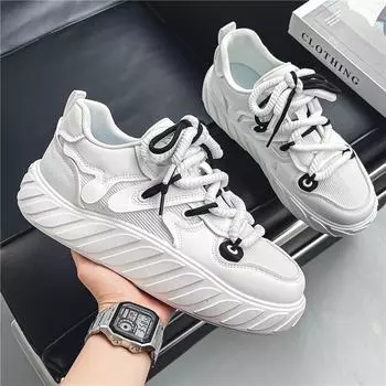 Новые белые кроссовки, мужские дышащие прогулочные туфли, мужские летние повседневные спортивные кроссовки, мужские баскетбольные кроссовки на платформе, 2023 39