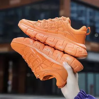 Новые белые мужские кроссовки, обувь высокого качества для мужчин, дышащие летние повседневные кроссовки с сеткой, Tenis Zapatillas Hombre 46 оранжевый