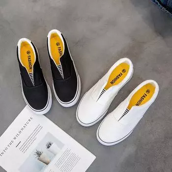 Новые белые однотонные плоские парусиновые туфли мужские туфли с мелким носком ленивые туфли для пар модели тканевые туфли удобные белые кроссовки women size 38 белый