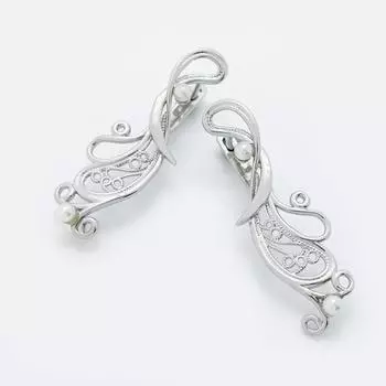 Новые белые ракушечные жемчужные родиевые длинные уникальные серьги женские элегантные высококачественные свадебные повседневные вечерние модные ювелирные изделия Other