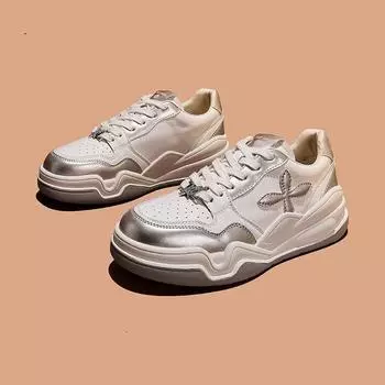 Новые белые туфли, женские модные кроссовки, повседневная обувь на платформе, женская обувь, мода 35