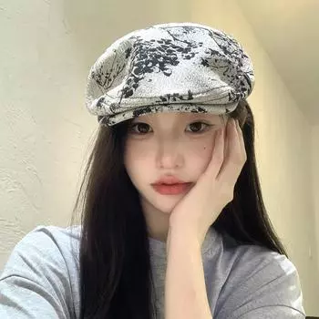 Новые береты с принтом китайской тушью для женщин, летние и осенние, солнцезащитные, универсальные, ретро-шляпы для художников 56-58cm