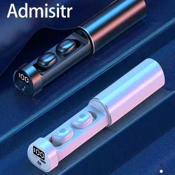 Новые беспроводные бинауральные наушники Digital Touch Wireless 5.0 Bluetooth с дисплеем питания чёрный