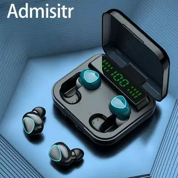 Новые беспроводные Bluetooth 5.1LED-дисплей TWS Touch Ears чёрный