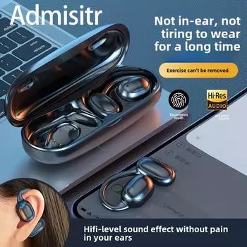 Новые беспроводные Bluetooth-наушники OWS Open Air Conduction Business Ear Sports Noise Cancelling чёрный