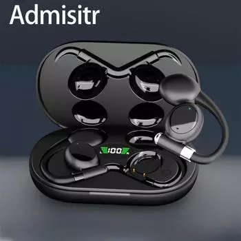 Новые беспроводные Bluetooth-наушники OWS с подвесным ушным вкладышем ENC с двумя микрофонами и шумоподавлением, долговечные спортивные открытые наушники чёрный