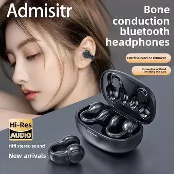 Новые беспроводные Bluetooth-наушники с костной проводимостью, шумоподавляющие наушники для бега чёрный