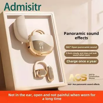 Новые беспроводные Bluetooth-наушники с костной проводимостью на открытом воздухе, долговечные спортивные наушники OWS Translation чёрный