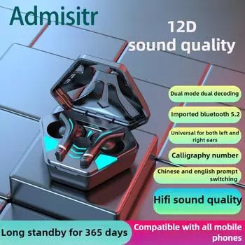 Новые беспроводные Bluetooth-наушники TWS Mini — это внутриканальные наушники для киберспорта с функцией шумоподавления чёрный