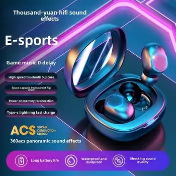 Новые беспроводные наушники Bluetooth In-Ear Ultra Long Stand Listening To Music Sports Run чёрный