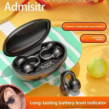 Новые беспроводные наушники Bluetooth с костной проводимостью — это безболезненные спортивные наушники-клипсы чёрный