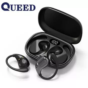 Новые беспроводные наушники Bluetooth с подвесным ушным вкладышем OWS, сверхдолгоиграющие наушники с открытым креплением и шумоподавлением чёрный