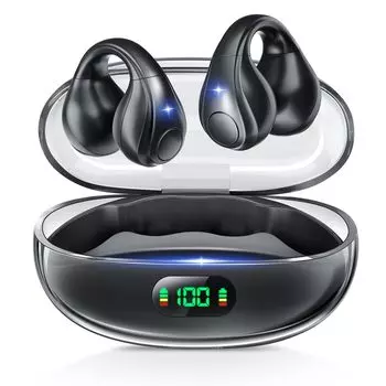 Новые беспроводные наушники Bluetooth с проводимостью до 60 часов звука Bluetooth AAC LCD Отсутствие ошибочного нажатия физического воздействия не заблокирует ваше открытое ухо