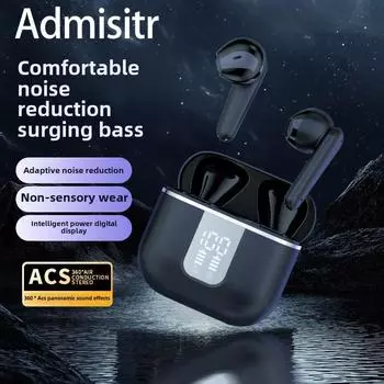 Новые беспроводные наушники Музыкальные шумоподавляющие Bluetooth-наушники Спортивные сверхвыносливые спортивные наушники чёрный