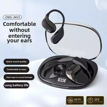 Новые беспроводные наушники OWS Bluetooth с длительным сроком службы, открытые спортивные наушники с шумоподавлением чёрный