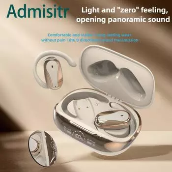 Новые беспроводные наушники OWS Bluetooth с креплением на ухо, сверхдолговечные шумоподавляющие наушники 5.4 Sports Earless, безболезненные наушники чёрный