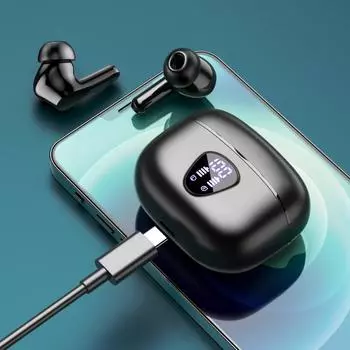Новые беспроводные внутриканальные наушники TWS с шумоподавлением, высоким качеством звука и долгим сроком службы. чёрный