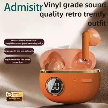 Новые беспроводные внутриканальные стереонаушники TWS с высоким качеством звука — компактные, портативные и универсальные чёрный