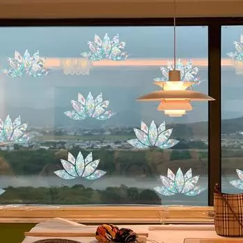 Новые безклеевые преломляющие 3D наклейки на окна, наклейки на стеклянные стены, оконные решетки, эффект радуги