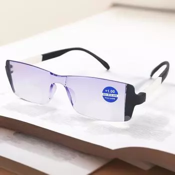 Новые безрамные модные многофункциональные солнцезащитные очки для чтения для мужчин и женщин с дальним и ближним светом +1 красный