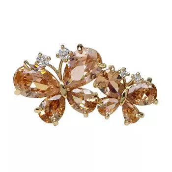 Новые блестящие броши-бабочки с кубическим цирконием для женщин, маленькая модная булавка с насекомыми