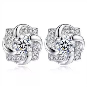 Новые блестящие серьги-гвоздики с кубическим цирконием для женщин, изящные аксессуары для девочек, повседневная одежда, универсальные женские ювелирные изделия, подарок, Прямая поставка