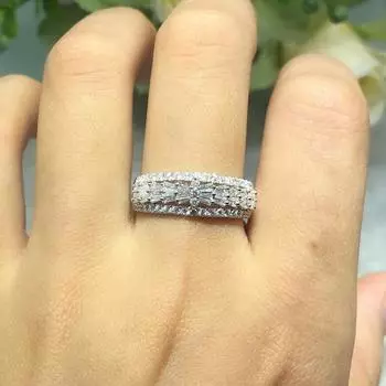 Новые блестящие женские кольца на палец, обручальные кольца, аксессуары с фианитом AAA, нежные кольца для девочек, вечерние модные украшения 6