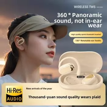 Новые Bluetooth-наушники без открытого уха OWS с костной проводимостью высокого качества и долгим сроком службы чёрный