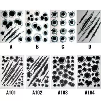 Новые боковые наклейки для декора автомобиля 3D Bullet Hole забавные наклейки автомобильные аксессуары украшения автомобиля наклейки для стайлинга автомобиля креативная наклейка для автомобиля