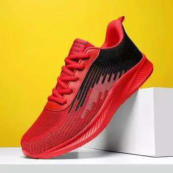 Новые большие размеры 36-47 сетчатые дышащие легкие кроссовки для бега для мужчин и женщин летние красные удобные мужские нескользящие женские кроссовки 36 черный белый