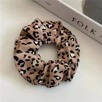 Новые большие резинки-скранчи из атласа с леопардовым принтом Европа Держатель для хвостика Эластичная резинка для волос Бесшовные резинки Женские аксессуары для волос