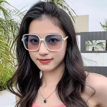 Новые большие солнцезащитные очки для женщин и мужчин, модные винтажные брендовые дизайнерские очки с защитой от ультрафиолета, градиентные цвета, корейская версия, модные аксессуары