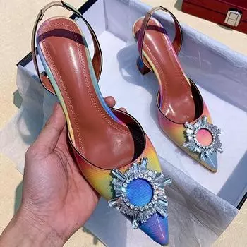 Новые босоножки со стразами, джокер, бокалы для вина и туфли на высоком каблуке для подружки невесты, свадебные туфли 37